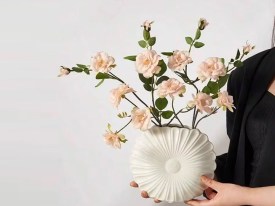 Molde florero margarita con contencion madera 